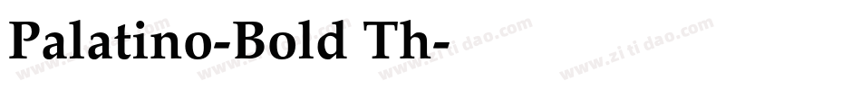 Palatino-Bold Th字体转换